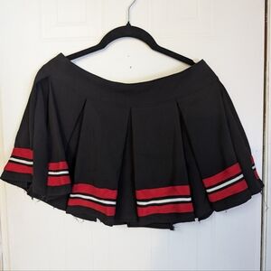 Current Mood Edgy School Girl Black and Red Pleated Women's Skirt Mini